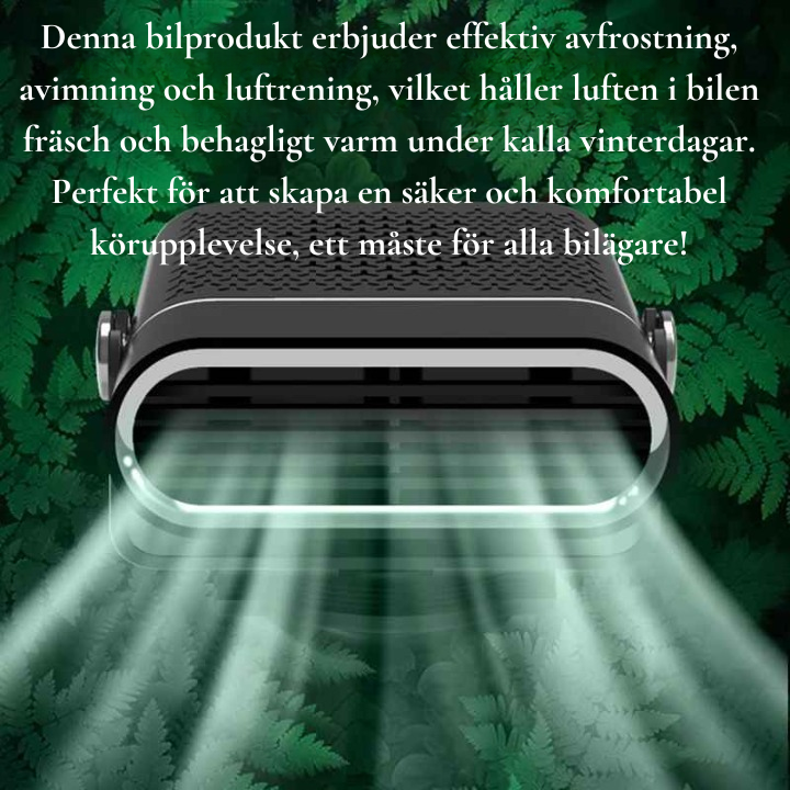 Bärbar bilvärmare för avfrostning och avimning